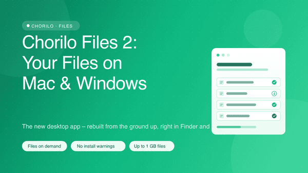 Chorilo Files 2: Die neue Desktop-App für Mac und Windows