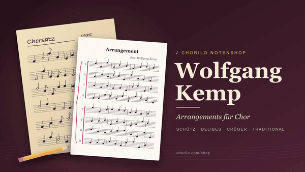 Wolfgang Kemp: Neuer Arrangeur im Chorilo Notenshop