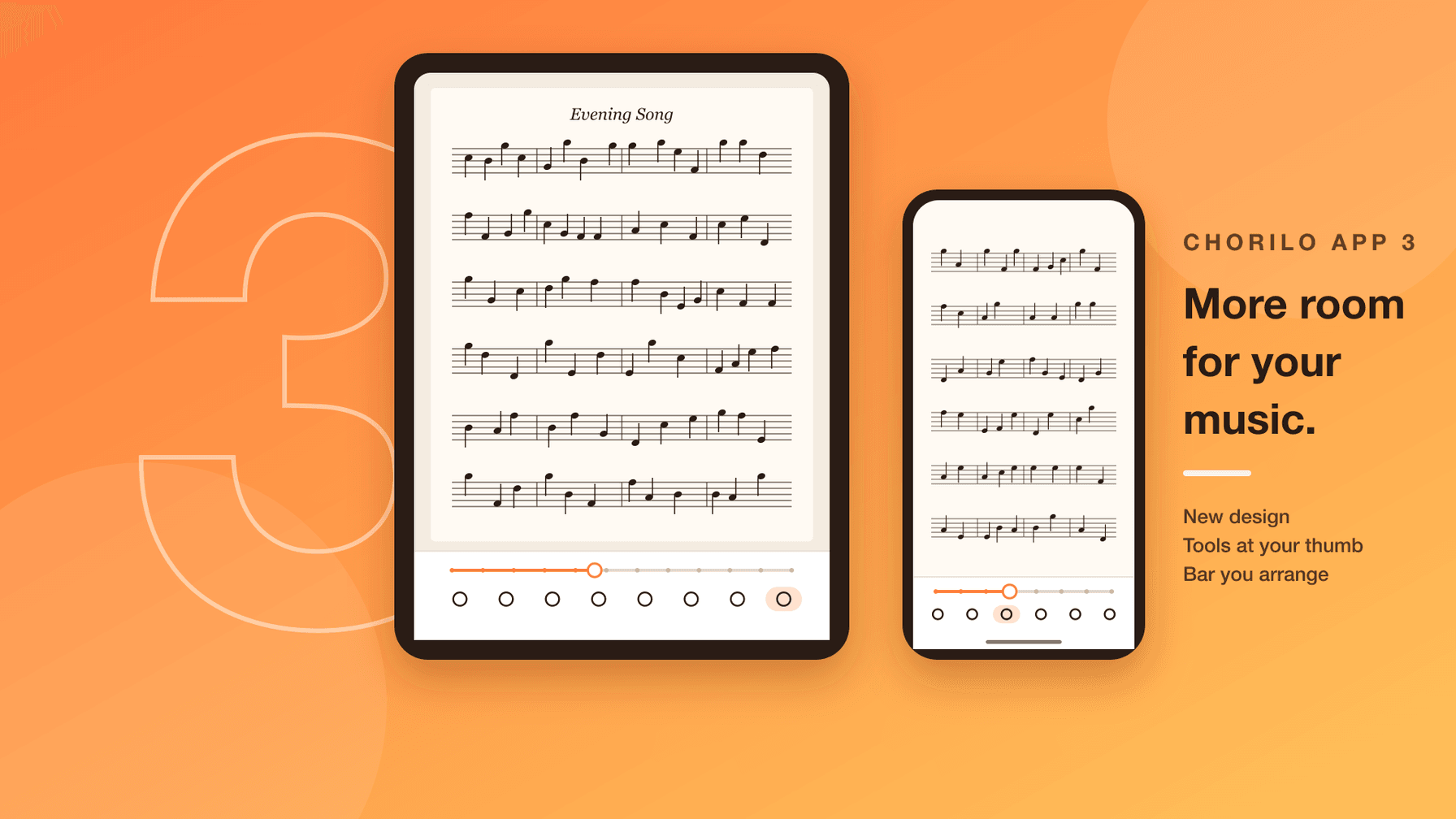 Chorilo 3: Die App im neuen Design – mit mehr Platz für Ihre Noten