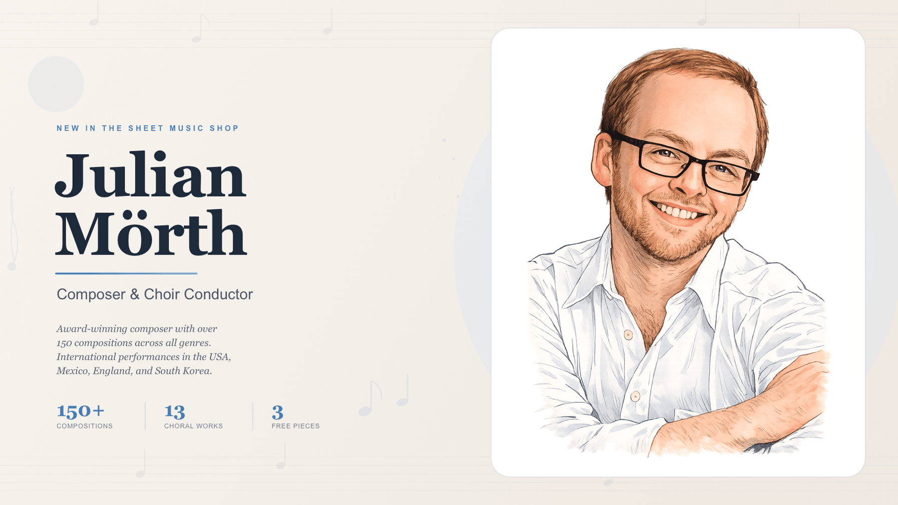 Julian Mörth: Neuer Komponist im Chorilo Notenshop